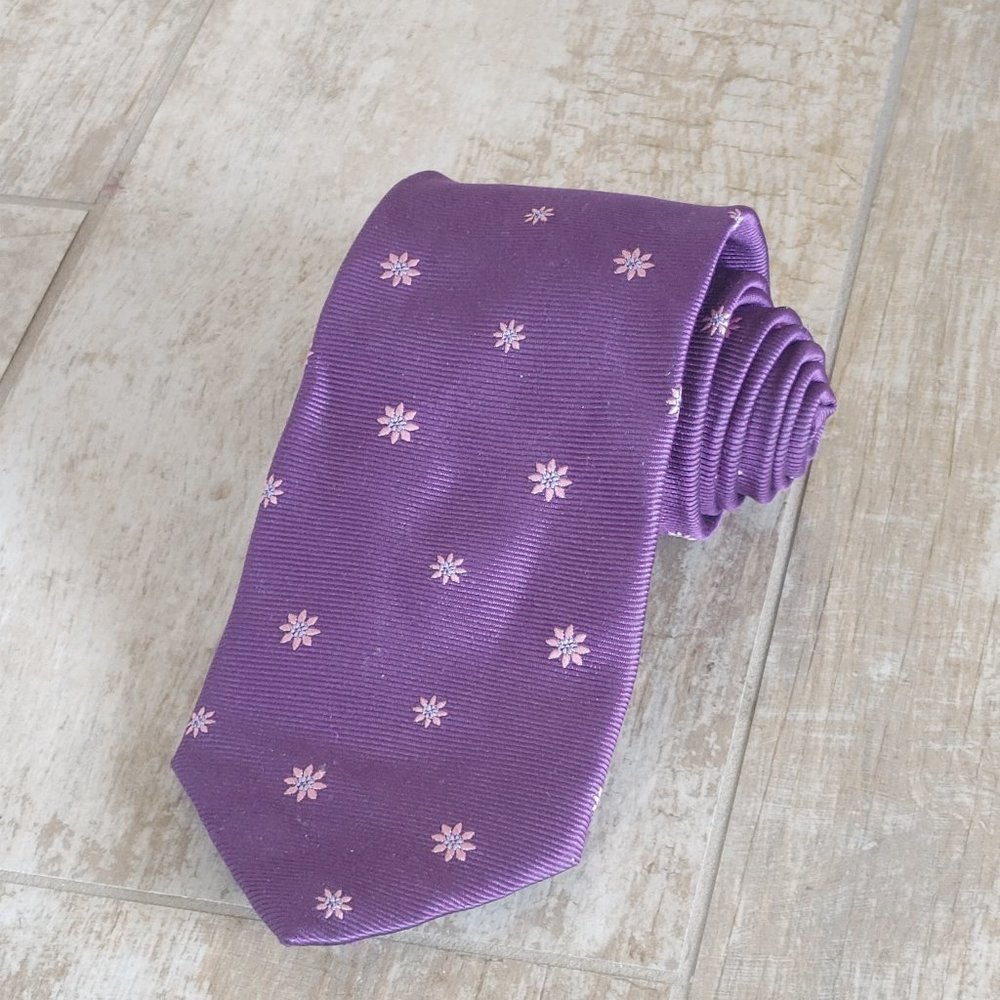 Thomas Pink Purple Silk Tie